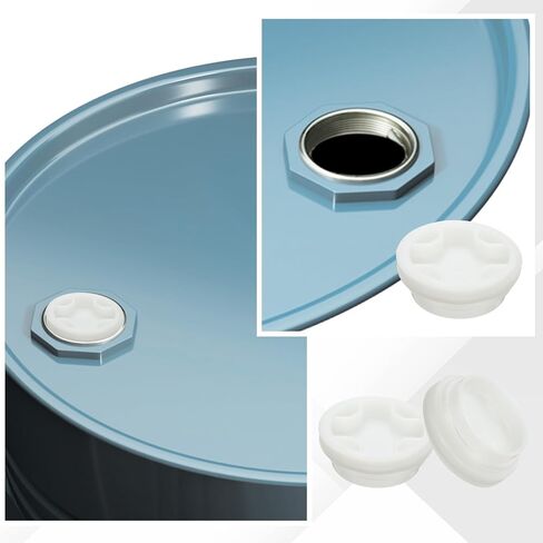 uxcell 6Pcs Bung Cap, 2 3/4'' Plastic Bung Hole Caps, Coarse Thread Drum Hole Cap with Gasket for 55 Gallon Plastic Drums, Fuel Tank, Household Bucket and Oil Tank in Saudi Arabia