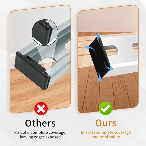 50 قطعة من أغطية نهاية دعامة الأمان البلاستيكية المربعة مقاس 1-5/8 بوصة × 13/16 بوصة - مقابس PVC سهلة التركيب بدون أدوات لقنوات Unistrut، غطاء حماية لأنابيب التدفئة والتهوية وتكييف الهواء والأنابيب الكهربائية والمعدنية in Kuwait