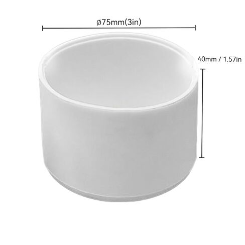 2 قطعة قبعات نهاية المطاط ID 3 بوصة (75 مللي متر) قبعات حماية مرنة بيضاء لينة غطاء مقاوم للغبار مرن لتركيبات الأنابيب قضيب أنبوب مسمار مزلاج in Kuwait