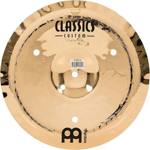 Meinl 12" Trash Stack Cymbal Pair with Holes - Classics Custom Brilliant - Made In Germany, 2-YEAR WARRANTY (CC12-STK) in Saudi Arabia
