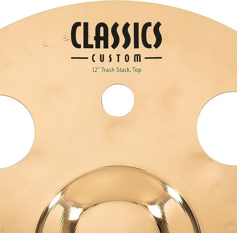 Meinl 12" Trash Stack Cymbal Pair with Holes - Classics Custom Brilliant - Made In Germany, 2-YEAR WARRANTY (CC12-STK) in Saudi Arabia