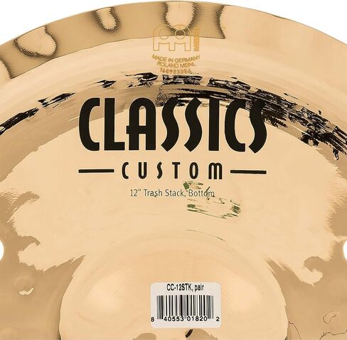 Meinl 12" Trash Stack Cymbal Pair with Holes - Classics Custom Brilliant - Made In Germany, 2-YEAR WARRANTY (CC12-STK) in Saudi Arabia