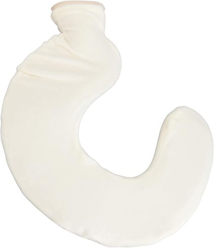 U Shaped Hot Water Bottle, Warm Neck Hot Water Bag with Detachable Cloth Cover, for Muscle Aches and Pains, Relieving Menstrual Cramps (Beige) in Saudi Arabia
