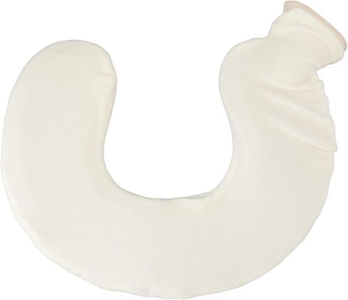 U Shaped Hot Water Bottle, Warm Neck Hot Water Bag with Detachable Cloth Cover, for Muscle Aches and Pains, Relieving Menstrual Cramps (Beige) in Saudi Arabia
