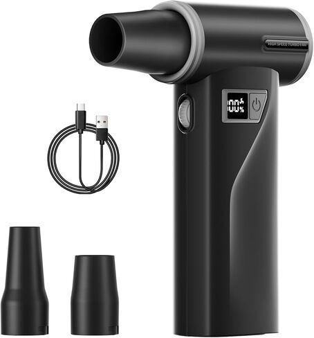 Compressed air Duster 130,000RPM Electric Air Duster,100 Gear Portable Turbo Fan,Car Vacuum Portable Cordless,4in1 Air Duster and Vacuum Cleaner for Car,Keyboard,PC,Pet,Home,Office,Outdoor,Geat Gift in Saudi Arabia