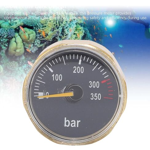مقياس ضغط اسطوانة الهواء سعة الضغط العالي G1/8 خيط مقاوم للصدمات يتوهج في الظلام مقاوم للماء in Saudi Arabia