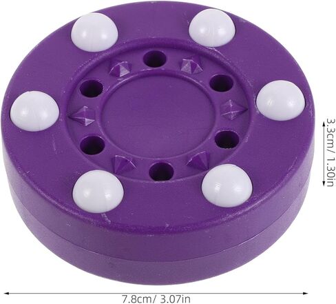 Roller Hockey Puck - Professional Inline Hockey Puck for Road and Indoor Training, 6 Beads Plastic Street Roller for Practice, Passing Skill Builder, 3 Inch Green in Saudi Arabia
