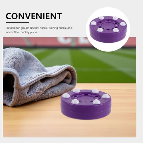 Roller Hockey Puck - Professional Inline Hockey Puck for Road and Indoor Training, 6 Beads Plastic Street Roller for Practice, Passing Skill Builder, 3 Inch Green in Saudi Arabia