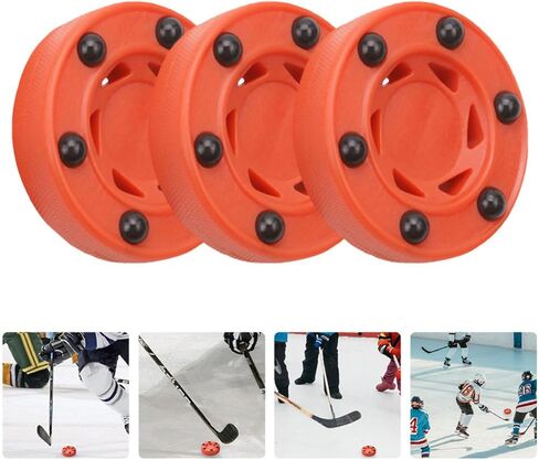 مجموعة كرات الهوكي الدوارة الاحترافية المكونة من 3 قطع من BESPORTBLE كرات هوكي الشوارع الاصطناعية لتدريب الكبار والمنافسة in Kuwait