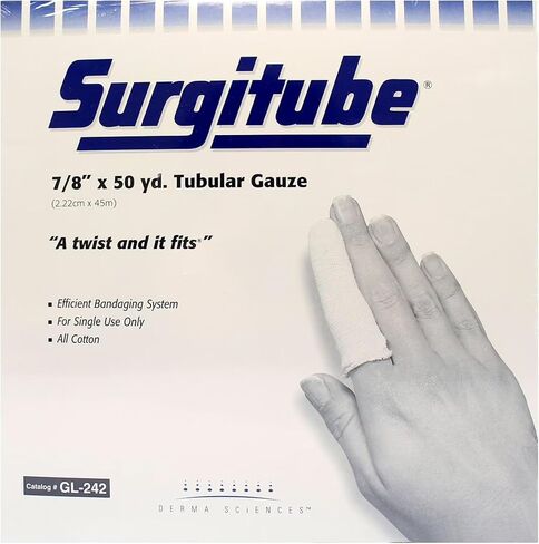Surgitube Tubular Gauze, Size 2P – 7/8" x 50 yd, Closer Knit, Designed for Use Without Applicator – Part # GL242 in Saudi Arabia
