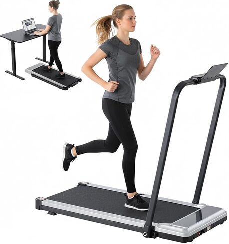 جهاز سير للمشي، 3 في 1 جهاز سير محمول تحت المكتب للمساحة المنزلية الصغيرة، جهاز سير صغير الحجم وهادئ قابل للطي مع جهاز تحكم عن بعد، سعة 320 رطل in Kuwait