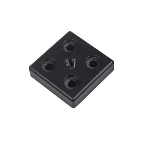 معيار عالمي 40 × 40 فتحة V مركزية لوحة قدم ملولبة وسادة قدم دعم عجلات لوحة تثبيت لمقاطع ألومنيوم بفتحة 4040 فولت وأدلة حركة خطية (T6x40x40 مم، 4 قطع) in Kuwait