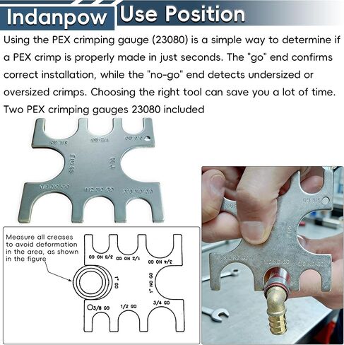 أداة تجعيد Go No-Go Gauge 23080 تركيبات السباكة Pex 23080 (عبوتان) in Saudi Arabia