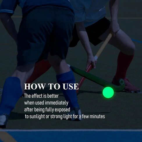 2Pcs Ice Hockey Glowing Balls for Adults Night Practice Evening Game Glow in Dark Pucks Street Street Hockey in Saudi Arabia