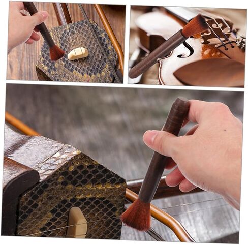 4pcs Erhu Cleaning Brush Set Wooden Rosin Dust Brush for String Instruments Violin Guzheng Effective Dust Removal Tools in Saudi Arabia