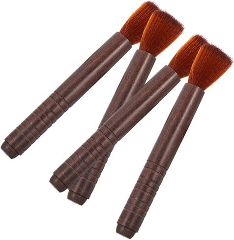 TOYANDONA 4pcs Erhu Cleaning Brushes Set Wooden Violin Dust Brush Cleaners for Erhu and Violin Maintenance Soft Bristle Cleaning Tools for String Instruments in Kuwait