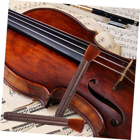 TOYANDONA 4pcs Erhu Cleaning Brushes Set Wooden Violin Dust Brush Cleaners for Erhu and Violin Maintenance Soft Bristle Cleaning Tools for String Instruments in Kuwait