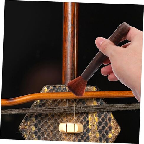 TOYANDONA 4pcs Erhu Cleaning Brushes Set Wooden Violin Dust Brush Cleaners for Erhu and Violin Maintenance Soft Bristle Cleaning Tools for String Instruments in Kuwait