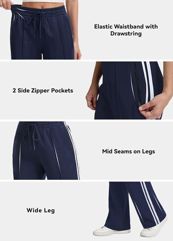 Safort المرأة 28 "/ 30" / 32 "/ 34" السراويل الترنك واسعة الساق سستة جيوب Sweatpants عداء ببطء العمل الرياضي الجري in Kuwait