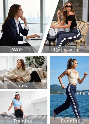 Safort المرأة 28 "/ 30" / 32 "/ 34" السراويل الترنك واسعة الساق سستة جيوب Sweatpants عداء ببطء العمل الرياضي الجري in Kuwait