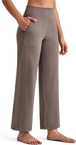 G4Free BareFeel Ankle Length Yoga Pants for Women High Stretch Waist Casual Dress Pants with Pockets 25"/27"/29" in Saudi Arabia