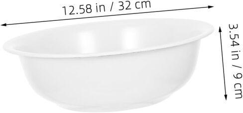 Deepened Enamel Wash Basin Vintage Style Multi Functional Enamelware Bowl for Weddings Face Washing and Home Use Durable and Lightweight Retro Design Classic Basin in Saudi Arabia