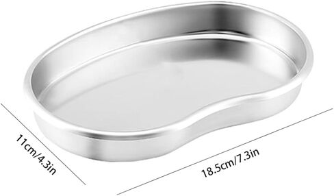 صينية من الفولاذ المقاوم للصدأ، حوض على شكل كلية، طبق معدني قابل لإعادة الاستخدام، صينية من الفولاذ المقاوم للصدأ in Kuwait