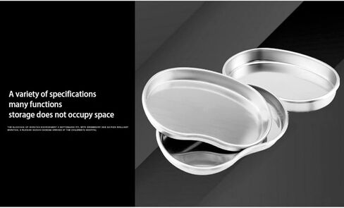 صينية من الفولاذ المقاوم للصدأ، حوض على شكل كلية، طبق معدني قابل لإعادة الاستخدام، صينية من الفولاذ المقاوم للصدأ in Kuwait