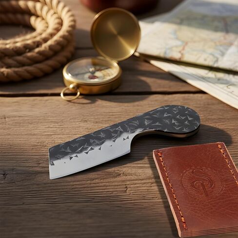 سكين جيب صغير من Southern Trapper مع أغلفة جلدية - عبوة من قطعتين - مجموعة سكاكين EDC مدمجة للتخييم والمشي لمسافات طويلة والصيد وصيد الأسماك وهدايا الحمل اليومية - سكاكين جيب للرجال والنساء in Kuwait