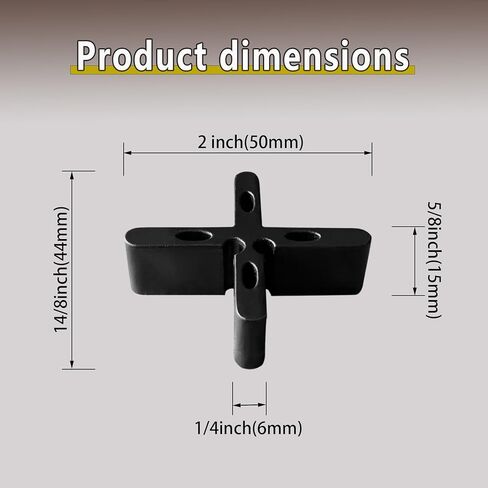 Thick Slab Paver Garden Floor Black Leveling Spacer 1/4 inch Width 5/8 inch Height Outdoor Bricklaying Spacer with Breaking Point Become T Spacer Yard Slab Paver Spacer. in Kuwait