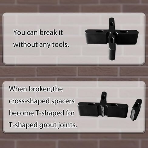 Thick Slab Paver Garden Floor Black Leveling Spacer 1/4 inch Width 5/8 inch Height Outdoor Bricklaying Spacer with Breaking Point Become T Spacer Yard Slab Paver Spacer. in Kuwait