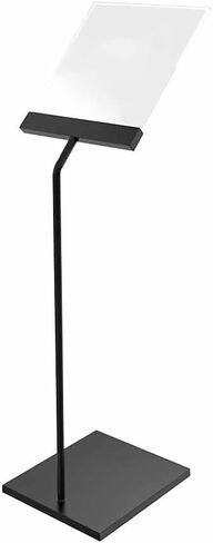 Sign Holder Stand - Stainless Steel Floor Standing with Heavy Duty Base - Notice & Menu Display Stand for Wedding & Business Activities(Black,32x28x130 cm) in Saudi Arabia