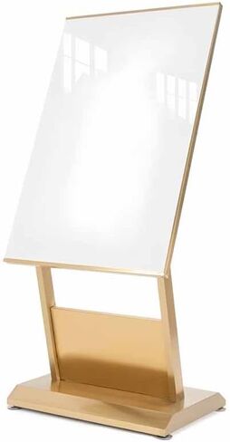 Sign Holder Stand - Heavy Duty Metal Pedestal Stands, Height-Adjustable Floor Standing Display for Posters, Boards & Foam(Silver) in Saudi Arabia