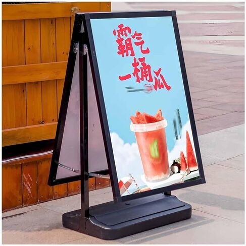 Sign Holder Stand - Heavy Duty Slide-in Stands, Sidewalk Pavement Curb Frame - Outdoor Street Advertising Poster Display Holders in Saudi Arabia