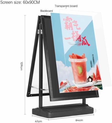 Sign Holder Stand - Heavy Duty Slide-in Stands, Sidewalk Pavement Curb Frame - Outdoor Street Advertising Poster Display Holders in Saudi Arabia