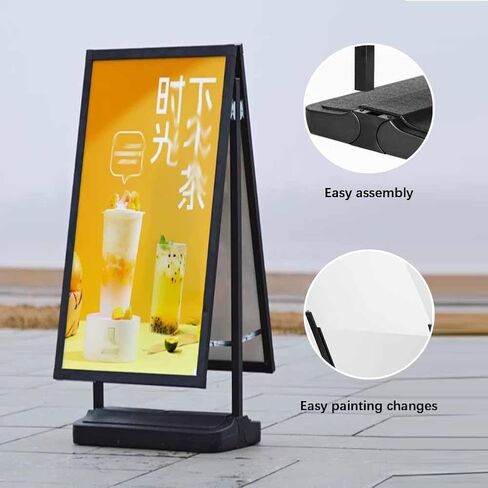 Sign Holder Stand - Heavy Duty Slide-in Stands, Sidewalk Pavement Curb Frame - Outdoor Street Advertising Poster Display Holders in Saudi Arabia