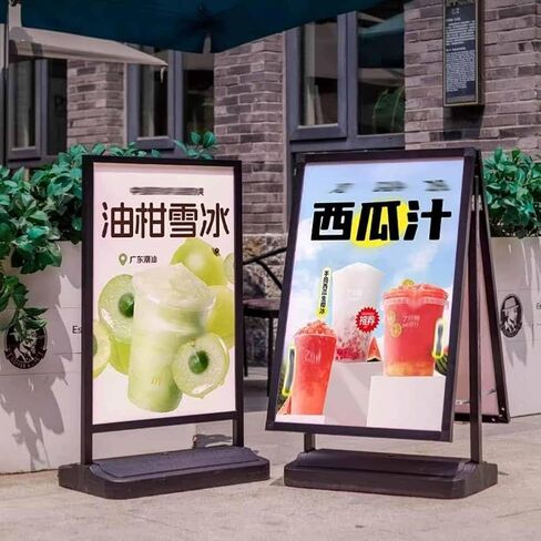 Sign Holder Stand - Heavy Duty Slide-in Stands, Sidewalk Pavement Curb Frame - Outdoor Street Advertising Poster Display Holders in Saudi Arabia