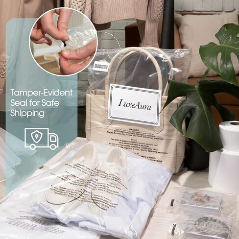 Spartan Industrial - 11 بوصة × 14 بوصة (200 قطعة) أكياس بولي شفافة ذاتية الغلق مع تحذير من الاختناق للتغليف، تي شيرت - لاصق دائم in Kuwait