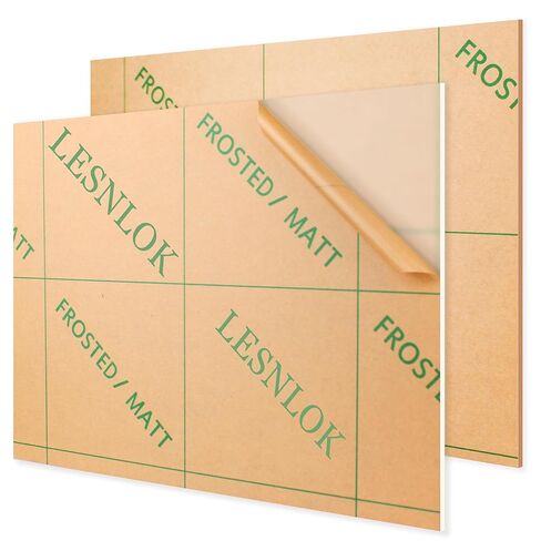 Lesnlok 24 x 36 Frosted Acrylic Sheet 1/8 inch Thick 3mm 2 Piece Bouble Sided Frosted Plexiglass Sheet,Transmittance 86%, for Decoration (2, Frosted Transparent, 24 x 36 x 1/8) in Kuwait