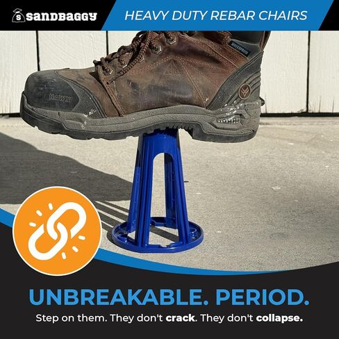 Sandbaggy Plastic Rebar Support Chairs - Elevates #3 to #5 Rebar 5-1/2" or 6" - Concrete Chair and Steel Wire Mesh (100, 5.5" - 6") in Saudi Arabia