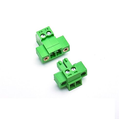 5 Set 6 Pin 3.81mm Pitch Pluggable Terminal Block with Screw Locking Flange, Male Plug and Female Socket Phoenix Type Connector - 8A, 300V, 16-28AWG in Saudi Arabia