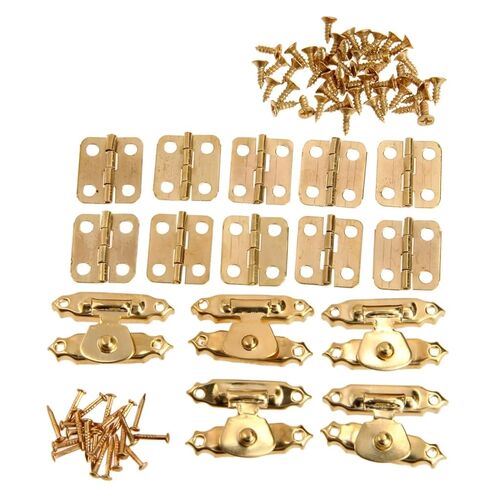 Vintage Furniture Hardware Accessories Latch Lock +Screws 15Pcs(Antique Bronze) in Saudi Arabia