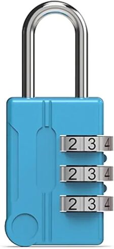 Mini 3 Dial Digit Password Padlock Trolley Case Lock Cabinet Zipper 1Pcs(8) in Saudi Arabia