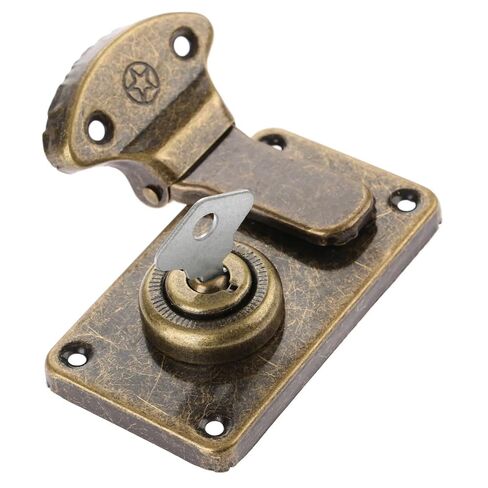 Vintage Furniture Hardware Box Latches Hasp Wooden with Key Screw 1Pcs in Saudi Arabia