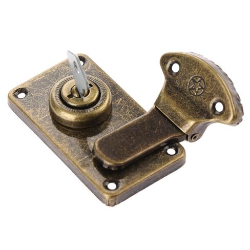 Vintage Furniture Hardware Box Latches Hasp Wooden with Key Screw 1Pcs in Saudi Arabia