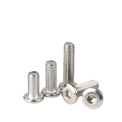 Large Flat Round Head Hexagon Socket Screws Bolts M6 /8/10 304 Stainless Steel Ultra Thin Super Low Wafer(3Pcs M6x120mm) in Saudi Arabia