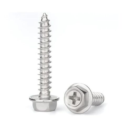 M3 M4 M5 M6 M8 M10 304 Stainless Steel Cross Flange Hexagonal Self Tapping Screw with Concave Hole and Pointed Tail Wood(25mm,M8-10pcs) in Saudi Arabia