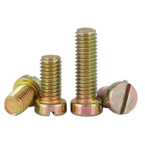 10-500pcs M2 .5 M3 M4 M5 M6 M8 M10 Galvanized Flat Slotted Cylindrical Head Screw GB65 Round Bolt Length 4mm-50mm(10mm,M2-500pcs) in Saudi Arabia