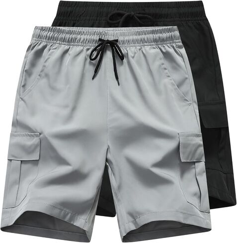 Baby Boys Lightweight Cargo Shorts Toddler Quick Dry Pull-On Hiking Shorts for Sports Outdoor with Pockets in Kuwait
