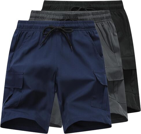 Baby Boys Lightweight Cargo Shorts Toddler Quick Dry Pull-On Hiking Shorts for Sports Outdoor with Pockets in Kuwait